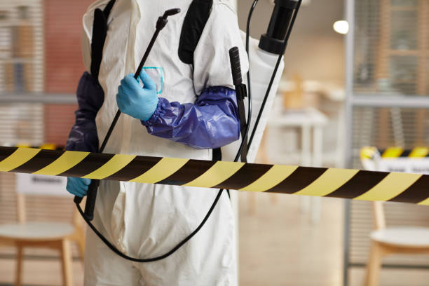 Professional Biohazard Cleanup technician working in Highland Park, IL